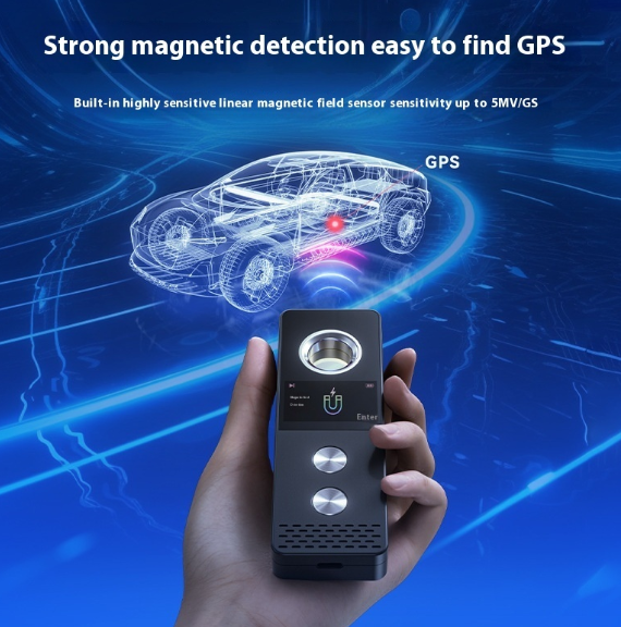 AI Intelligent Strong Magnetic Signal Detector (Black)